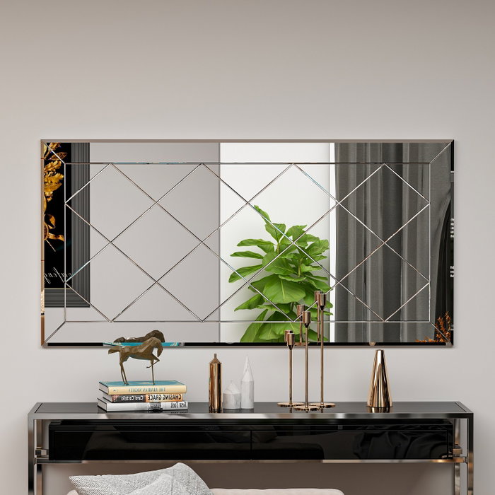Hanah Home Espejo Argyle Pauli - Blanco